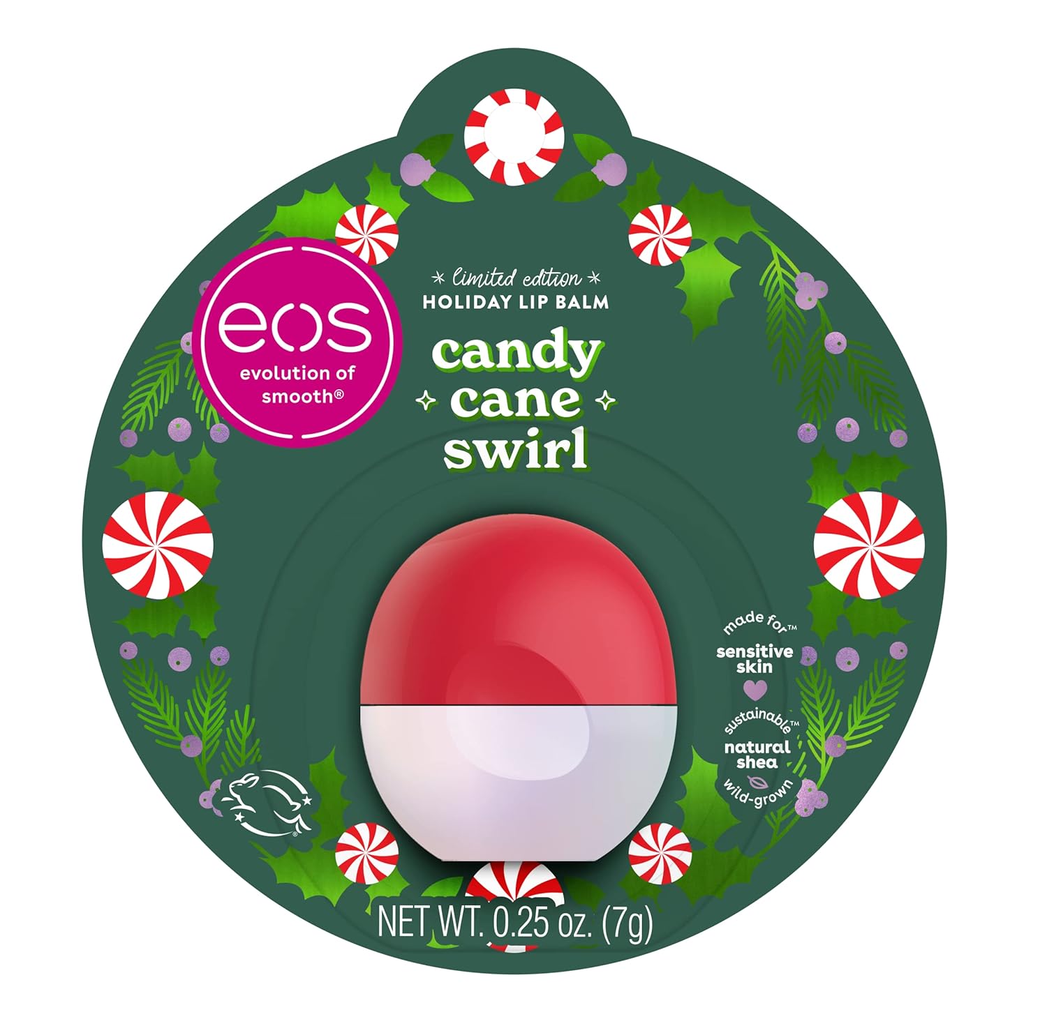 Eos Limited Edition Candy Cane Swirl Holiday Lip Balm
