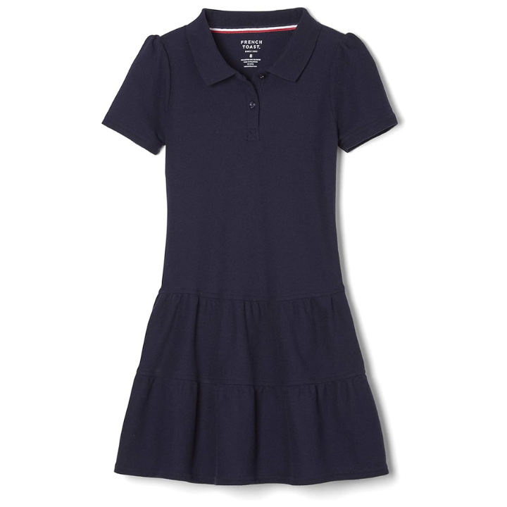 French Toast Girls' Ruffle Pique Polo Dress