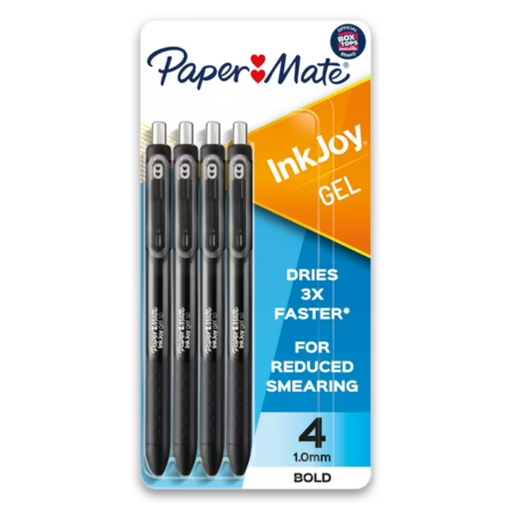 Paper Mate InkJoy Black Gel Pens 4-Pack