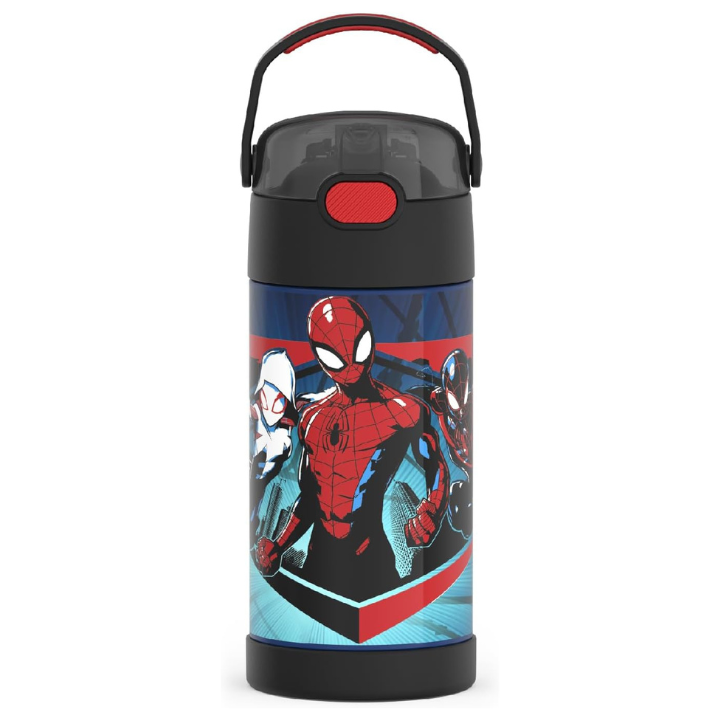 THERMOS FUNTAINER Spider-Man Stainless Steel Water Bottle with Lid