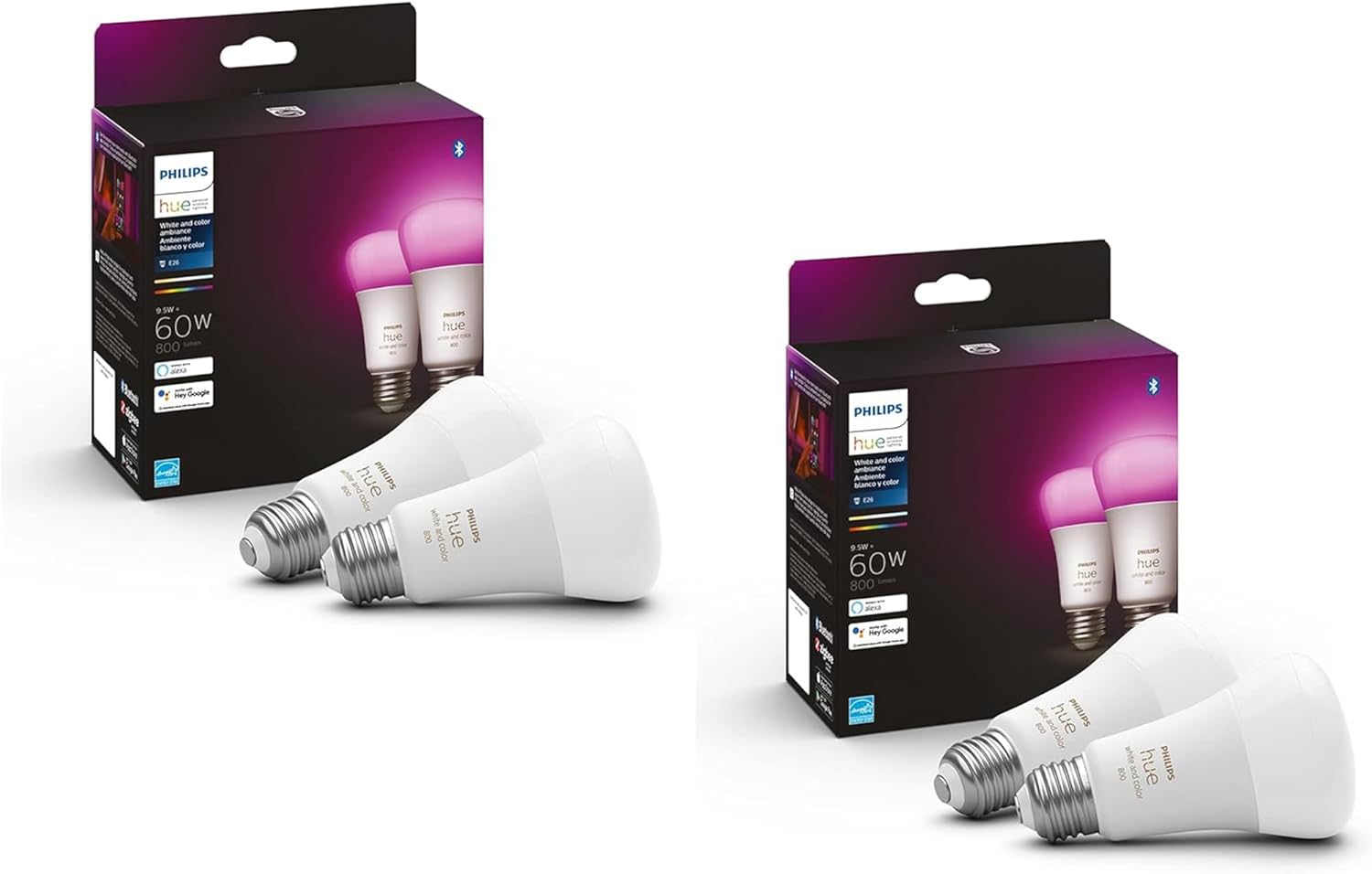 Philips Hue A19 LED Smart Light Bulb 4-Pack