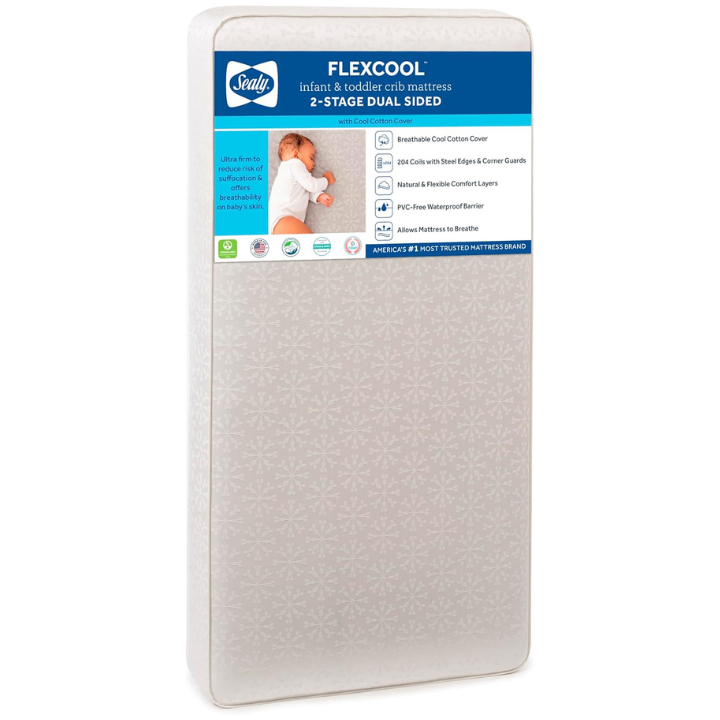 Sealy Baby Flex Cool 2-Stage Breathable Crib Mattress