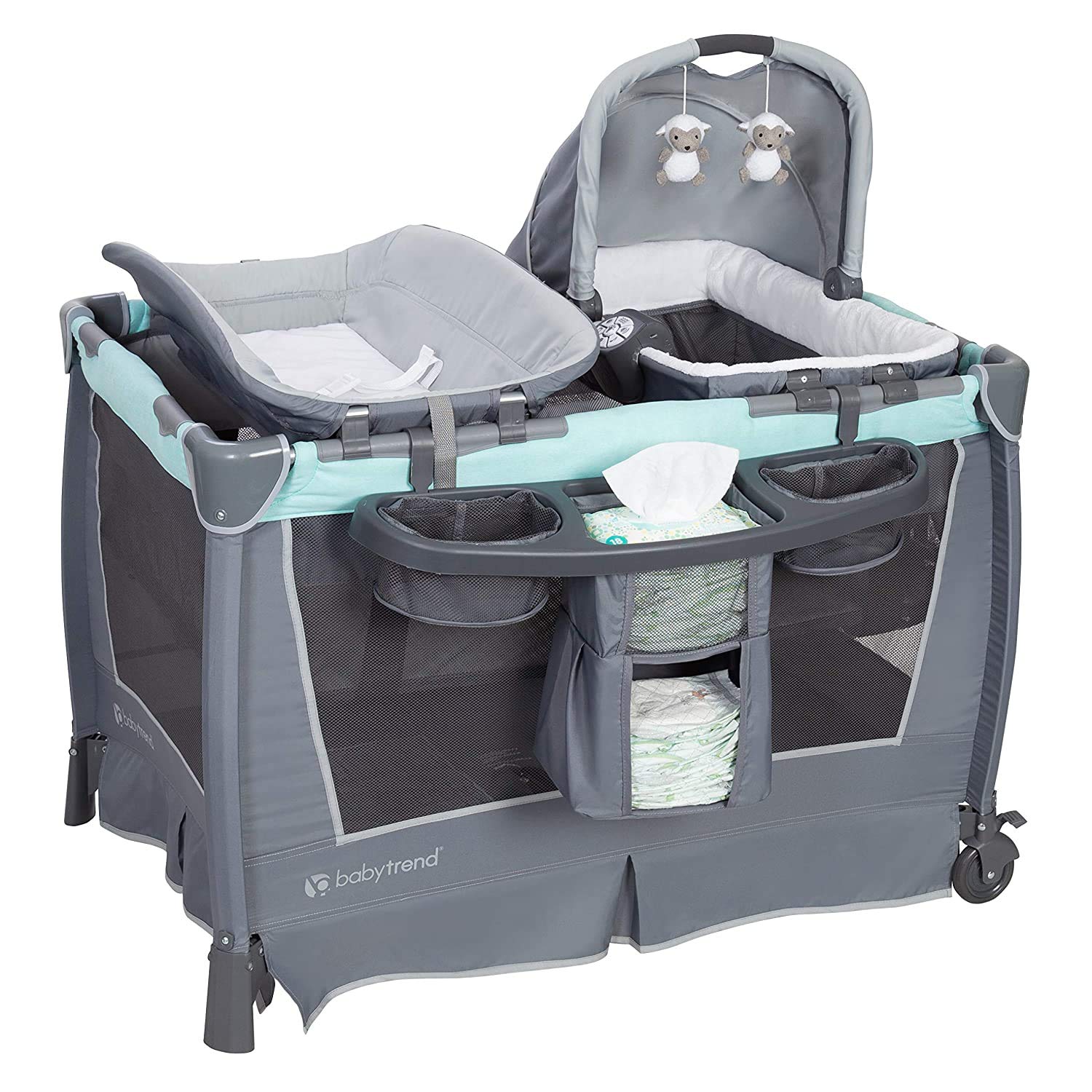 Baby Trend Retreat Nursery Center, Portable Playard with Bassinet
