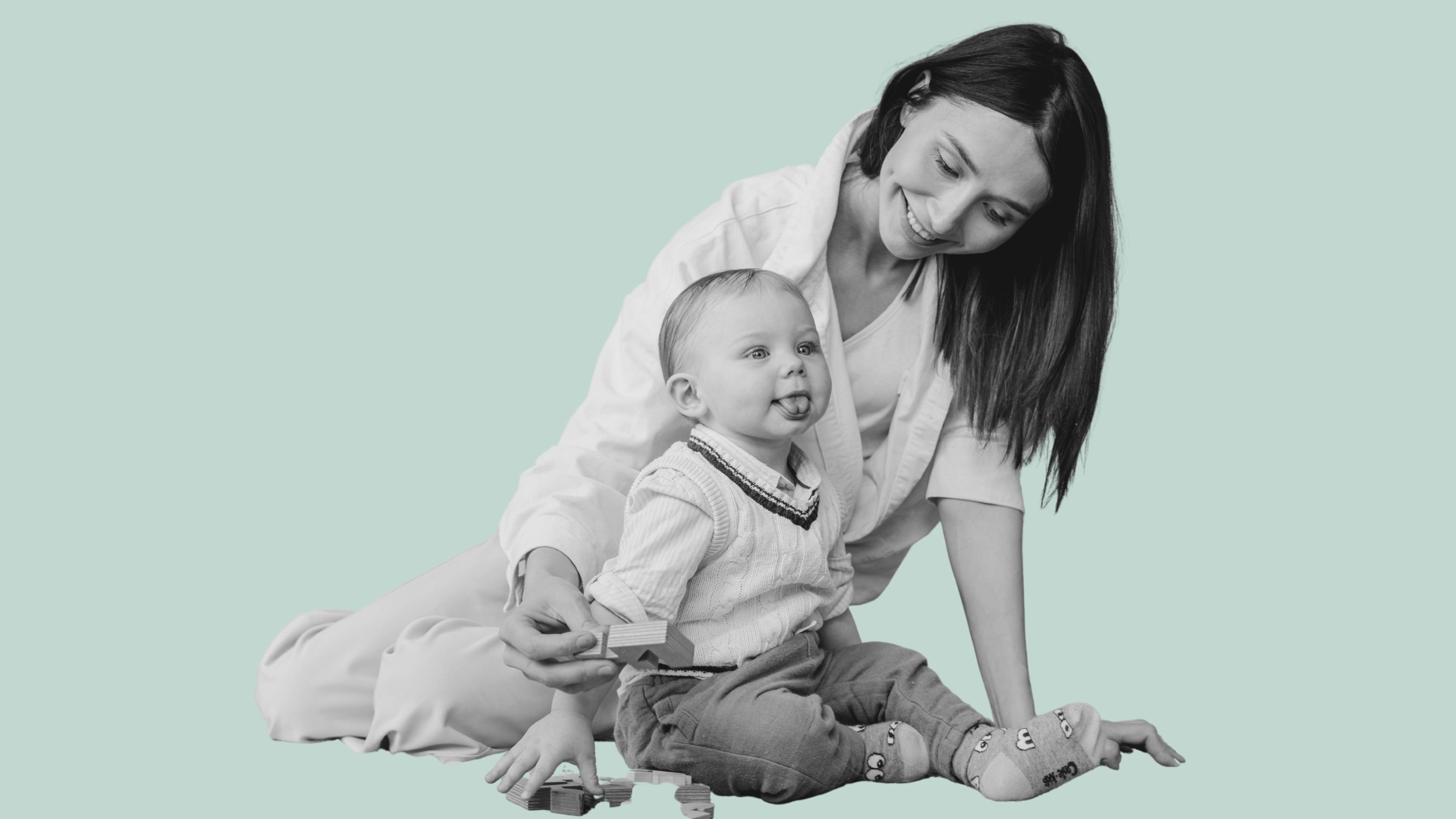 Joyful family supported by charity