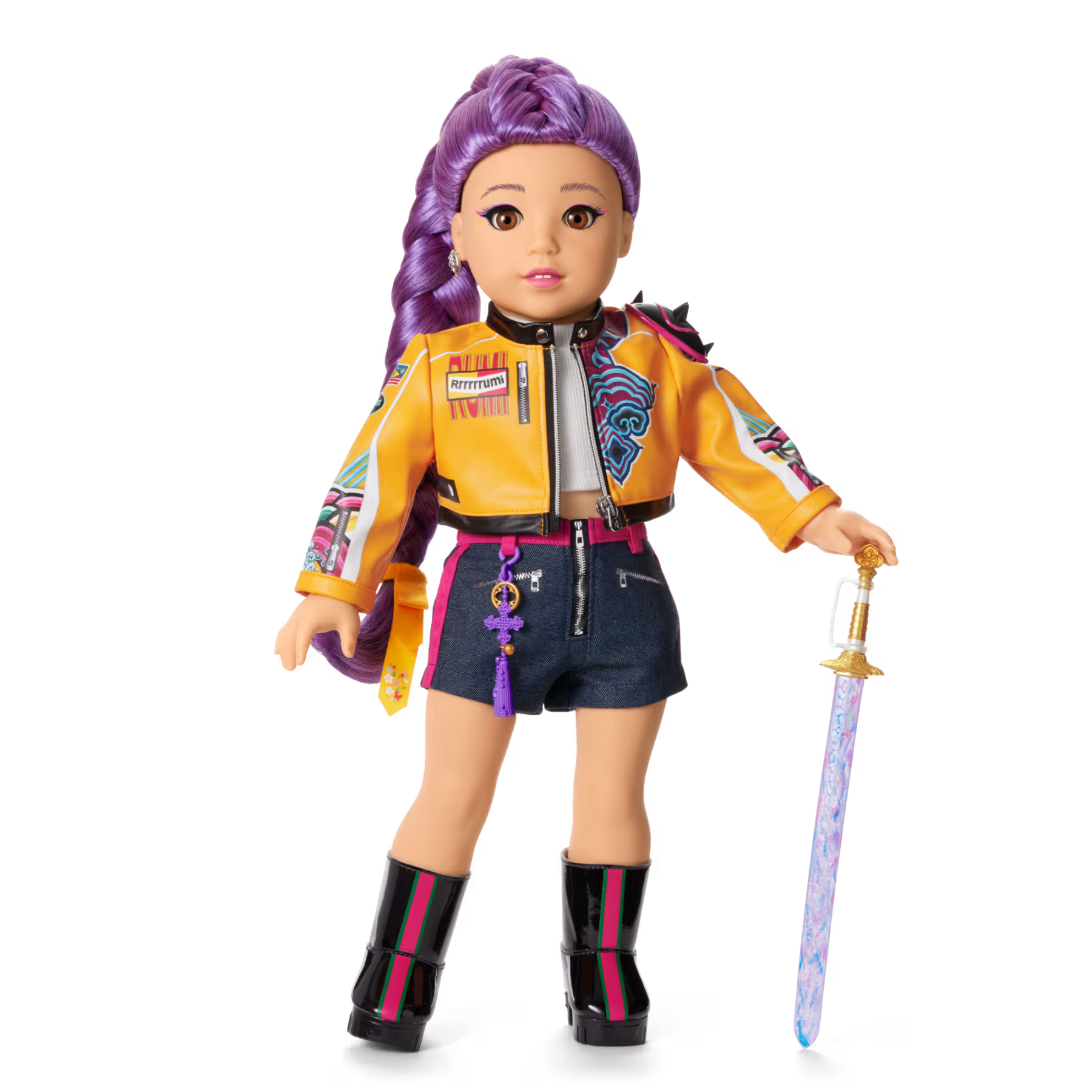 An American Girl doll modelled after the KPop Demon Hunters character Rumi