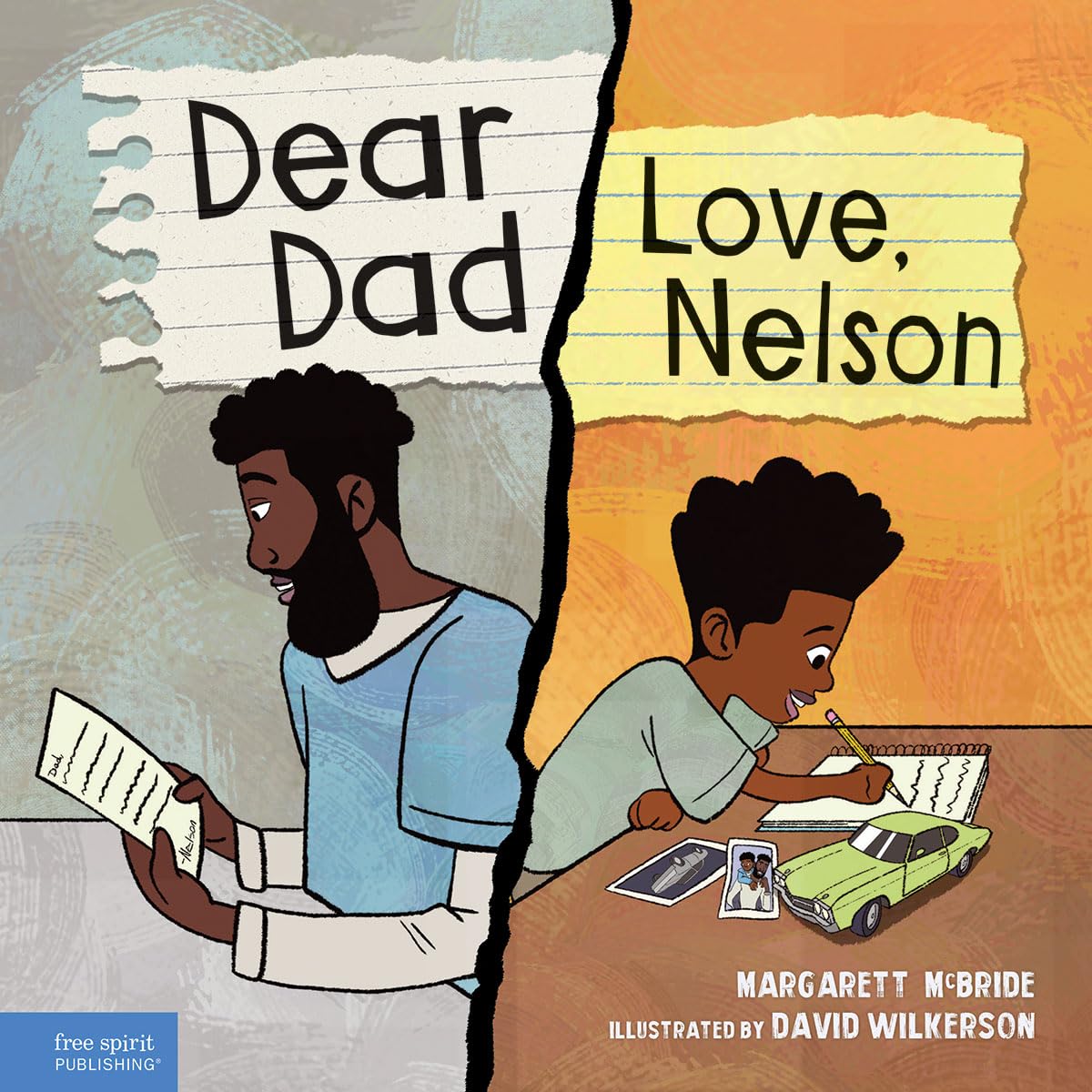 A children's book cover ("Dear Dad: Love Nelson")
