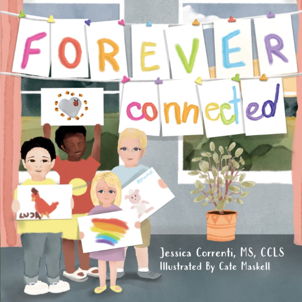 A children's book cover ("Forever Connected")