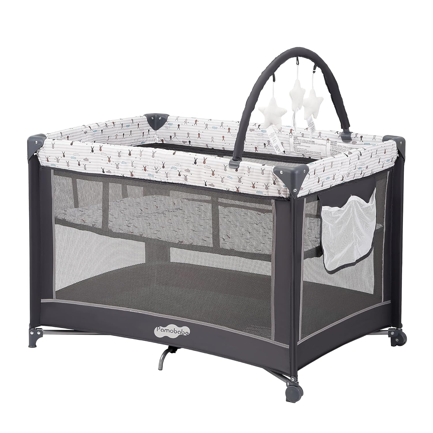 Pamo Babe Pack and Play with Bassinet Portable Playard