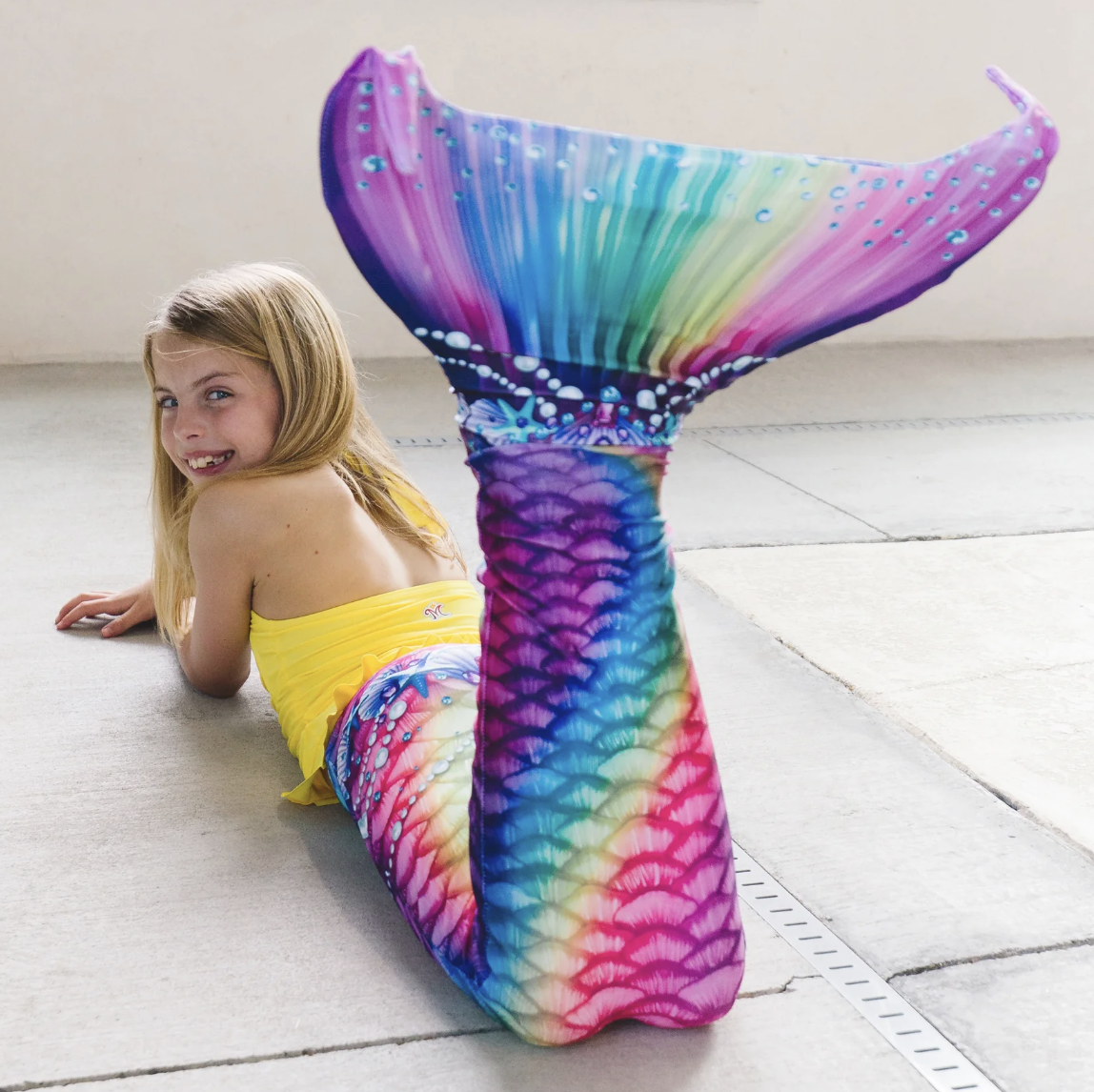 Fin Fun Mermaid New Rainbow Fantasy Starter Mermaid Tail with Monofin