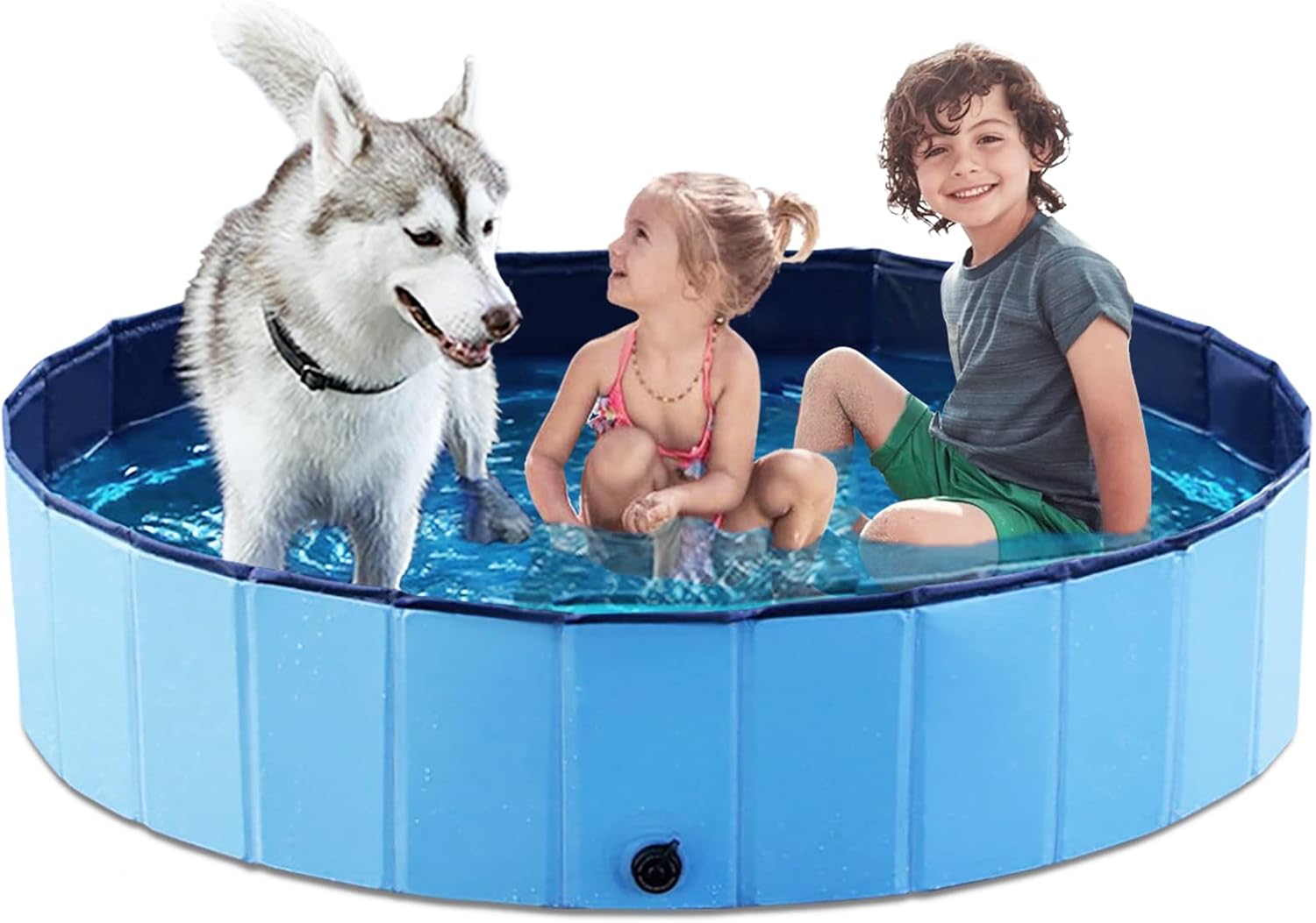 Jasonwell Foldable Dog Pool Collapsible Hard Plastic Kiddie Pool