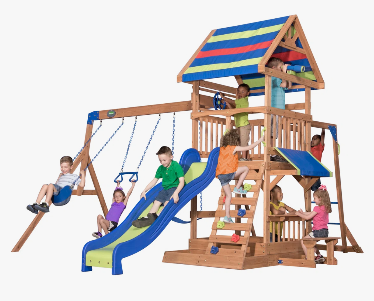 Backyard Discovery Beach Front All Cedar Swing Set