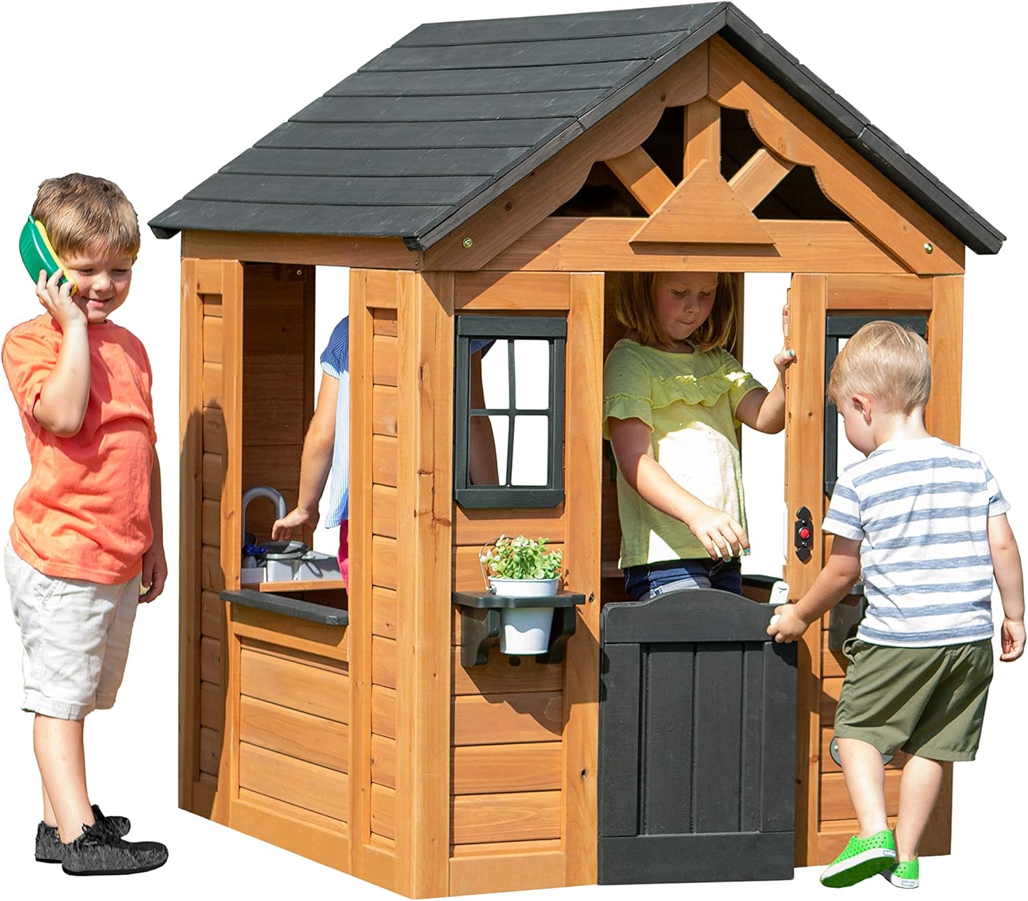 Backyard Discovery Sweetwater Cedar Wooden Kids Playhouse