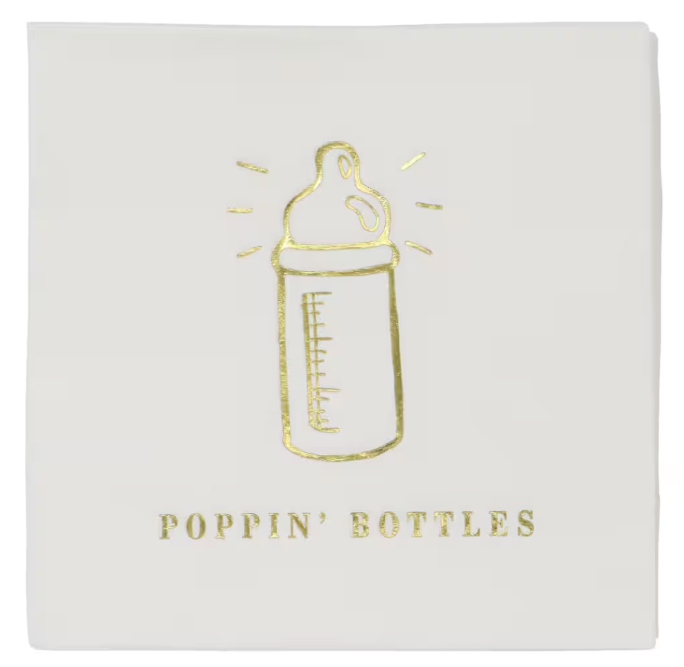Michaels Gold Baby Bottle Beverage Napkins, 20ct. by Celebrate It