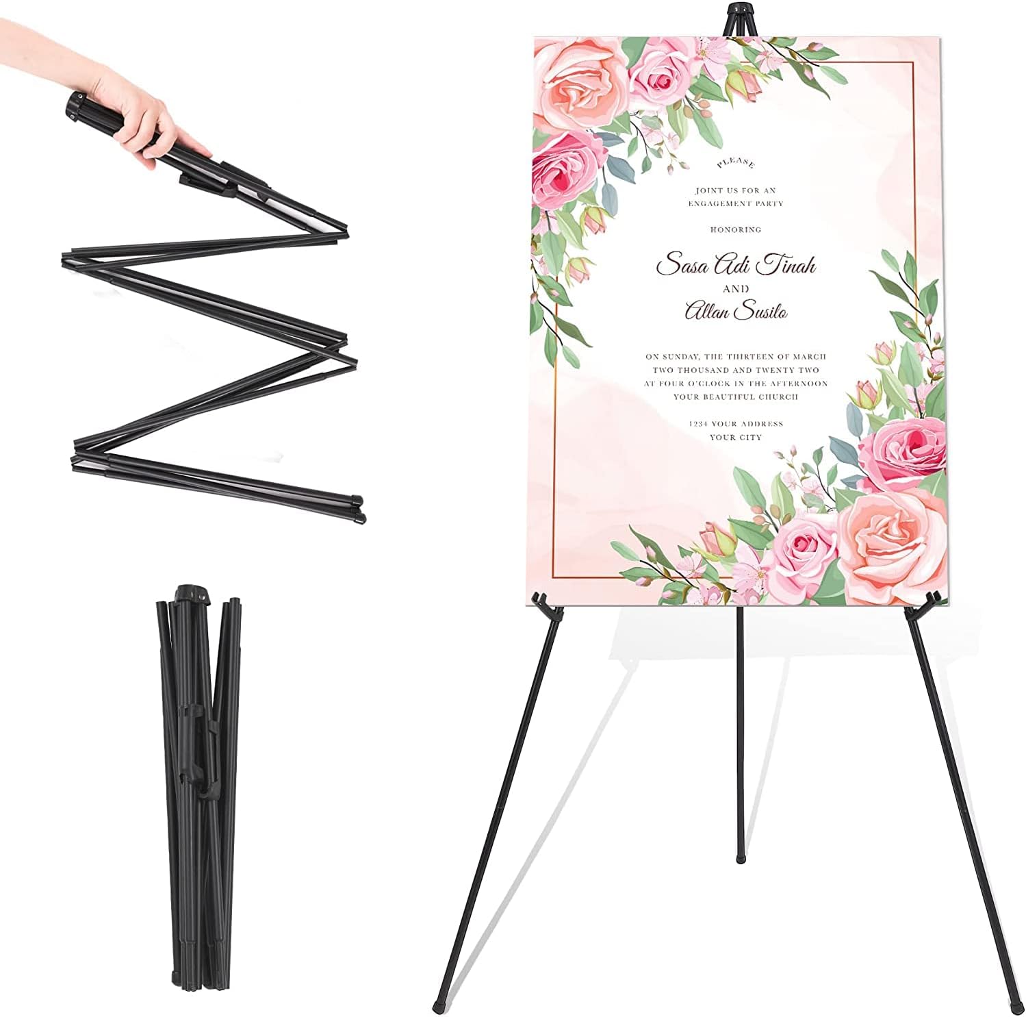 Easel Stand for Wedding Sign & Poster 63'' Tripod